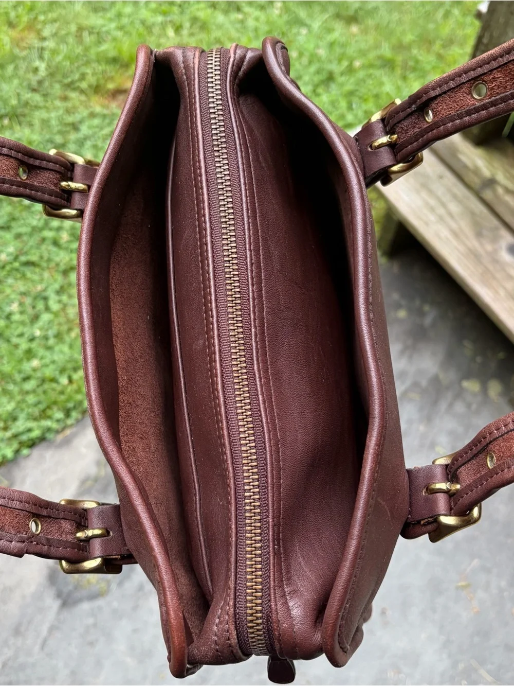 COACH Legacy Compartment Tote #9163 Mahogany Leather Vintage Y2K Shoulder Bag